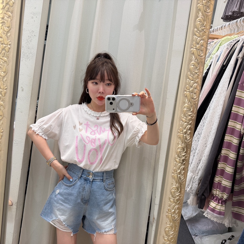 LOVABLE-L韓國代購女士新品休閑人氣職業26夏季26春夏T恤LOVABLE-LT恤