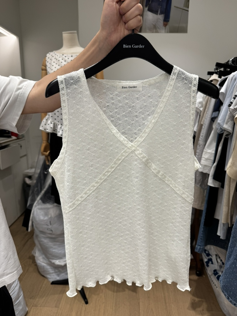 BIEN GARDER韓國直郵女裝新款人氣職業吊帶背心蕾絲無袖BIEN GARDER吊帶/背心圖色2