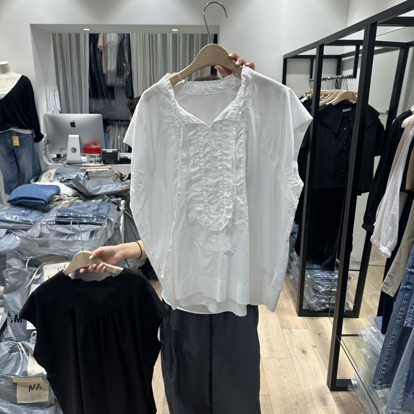 BRUNI/RICOTTA韓國東大門代購女裝新款推薦休閑襯衫蕾絲衫BRUNI/RICOTTA襯衫/蕾絲衫圖色1