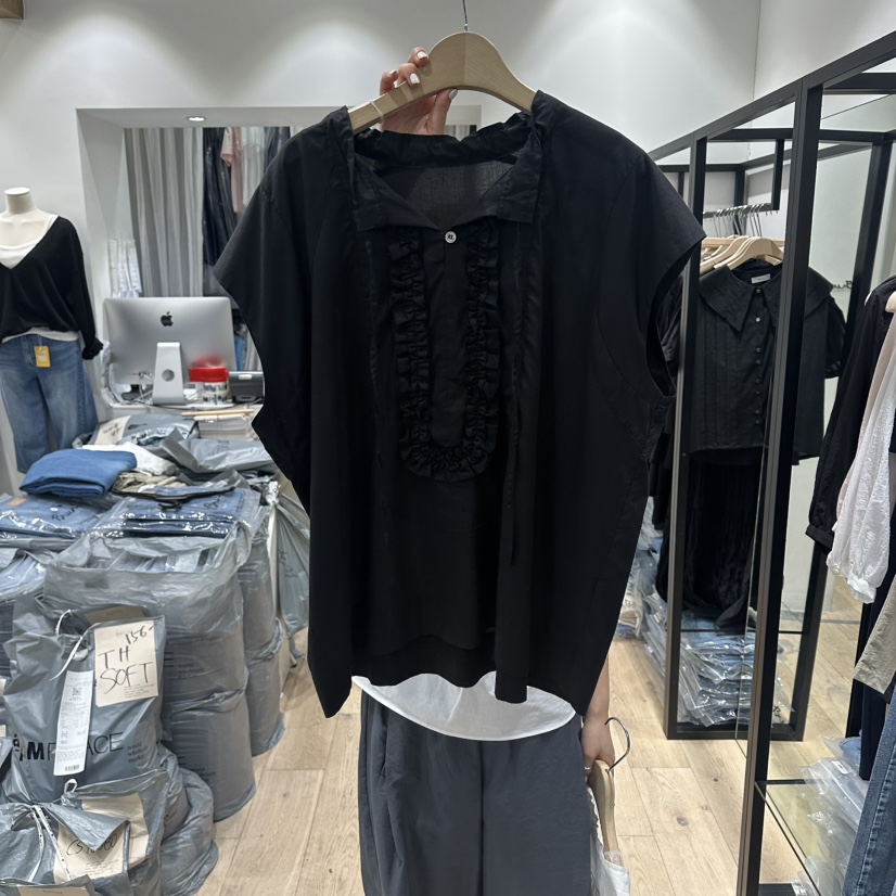 BRUNI/RICOTTA韓國東大門代購女裝新款推薦休閑襯衫蕾絲衫BRUNI/RICOTTA襯衫/蕾絲衫圖色2
