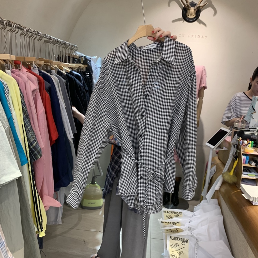 BLACKFRIDAY韓國直郵女裝新品職業熱賣26春夏休閑襯衫蕾絲衫BLACK FRIDAY襯衫/蕾絲衫圖色2