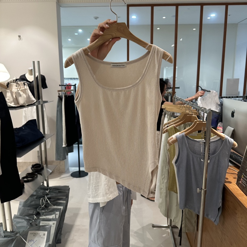 ANDMORE BUTTON韓國代購女裝新品推薦熱賣26春夏吊帶背心ANDMORE BUTTON吊帶/背心圖色2
