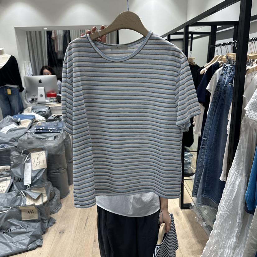 BRUNI/RICOTTA韓國東大門直郵女士新品熱賣26春夏推薦T恤BRUNI/RICOTTAT恤圖色2