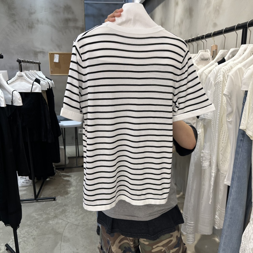 HELDER-P東大門實拍韓國女士新品26夏季休閑26春夏T恤條紋HELDERT恤