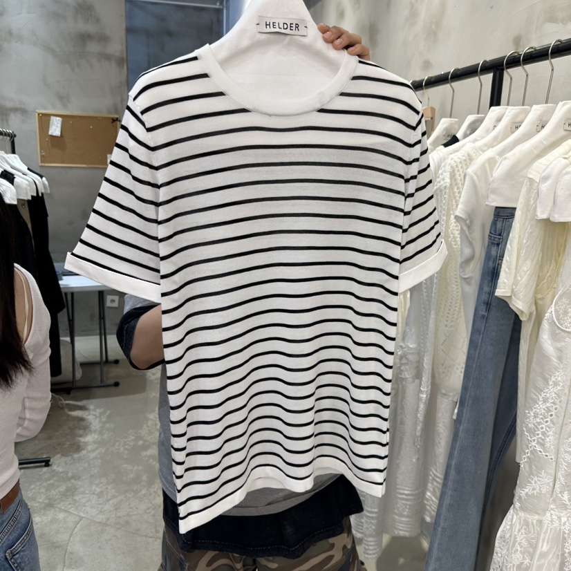HELDER-P東大門實拍韓國女士新品26夏季休閑26春夏T恤條紋HELDERT恤圖色2