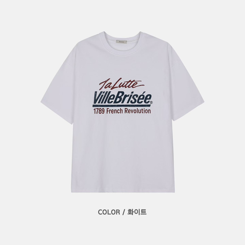 SENSES韓國直郵實拍女士新品26夏季26春夏時尚T恤男女同款SENSEST恤圖色1