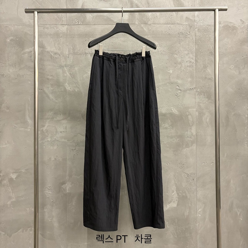 MUTE-P韓國直郵女士新款熱賣時尚26春夏職業休閑26夏季休閑褲MUTE休閑褲圖色2墨色