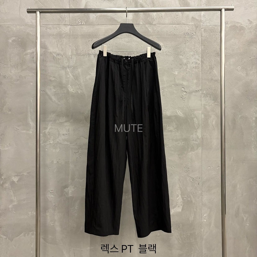 MUTE-P韓國直郵女士新款熱賣時尚26春夏職業休閑26夏季休閑褲MUTE休閑褲圖色3黑色