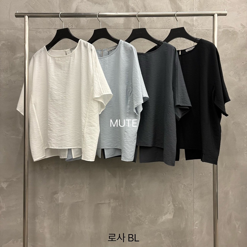MUTE-P東大門實拍韓國女裝新款26夏季26春夏職業襯衫蕾絲衫MUTE襯衫/蕾絲衫
