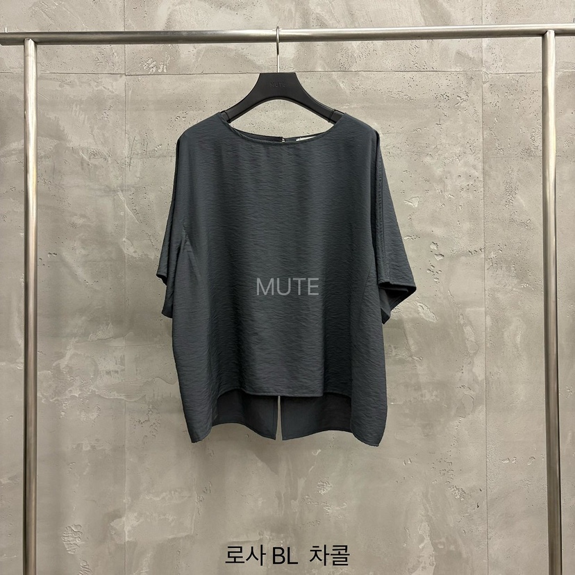 MUTE-P東大門實拍韓國女裝新款26夏季26春夏職業襯衫蕾絲衫MUTE襯衫/蕾絲衫圖色3墨色