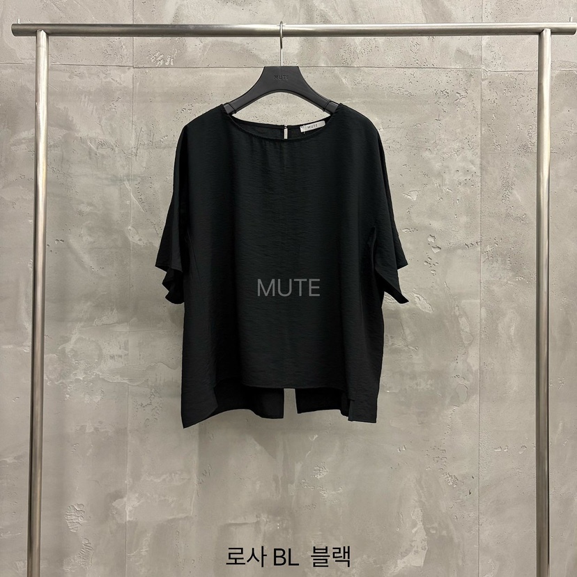 MUTE-P東大門實拍韓國女裝新款26夏季26春夏職業襯衫蕾絲衫MUTE襯衫/蕾絲衫圖色4黑色