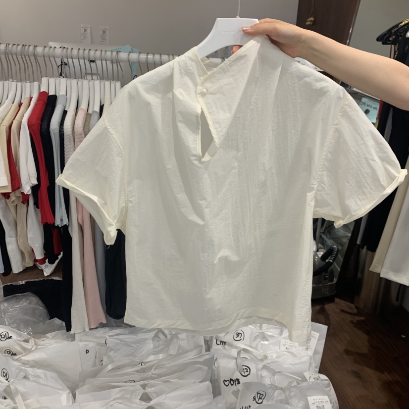 UNDERSTANDING韓國代購女裝新款職業人氣26春夏襯衫蕾絲衫半領UNDERSTANDING襯衫/蕾絲衫圖色1