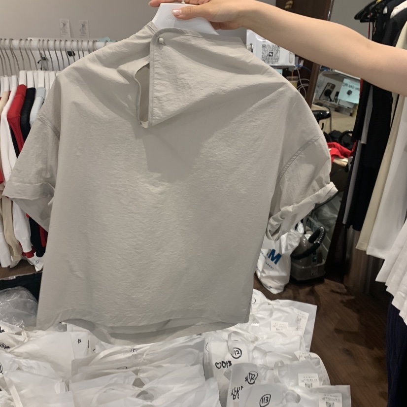 UNDERSTANDING韓國代購女裝新款職業人氣26春夏襯衫蕾絲衫半領UNDERSTANDING襯衫/蕾絲衫圖色3