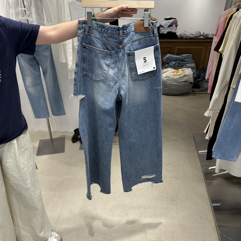 ACKER韓國代購女裝新款職業26夏季時尚人氣推薦休閑牛仔褲ACKER牛仔褲