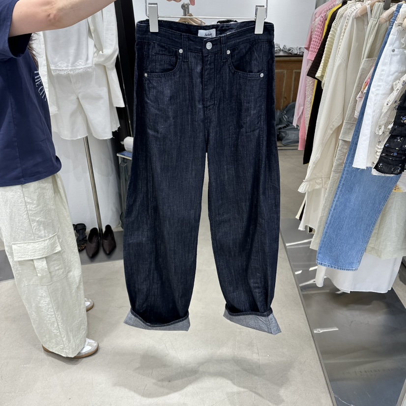 ACKER韓國直郵女士新品職業時尚人氣休閑熱賣推薦牛仔褲亞麻ACKER牛仔褲圖色1