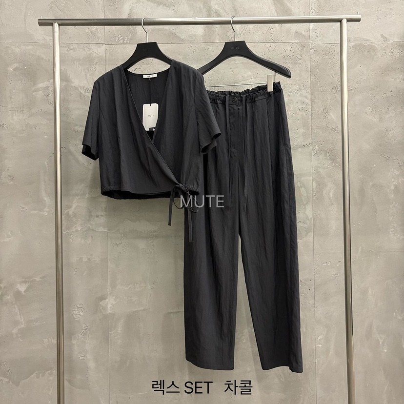 MUTE-P東大門實拍韓國女士新品休閑26夏季推薦時尚職業套裝MUTE套裝圖色2墨色