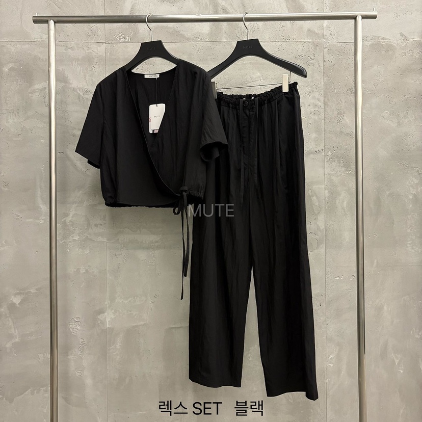 MUTE-P東大門實拍韓國女士新品休閑26夏季推薦時尚職業套裝MUTE套裝圖色3黑色