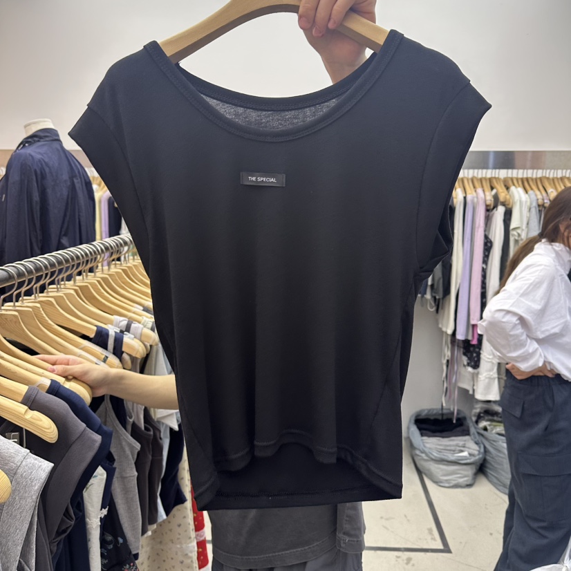 SPECIAL韓國東大門代購女裝新品26夏季職業熱賣休閑吊帶背心SPECIAL吊帶/背心圖色4黑色
