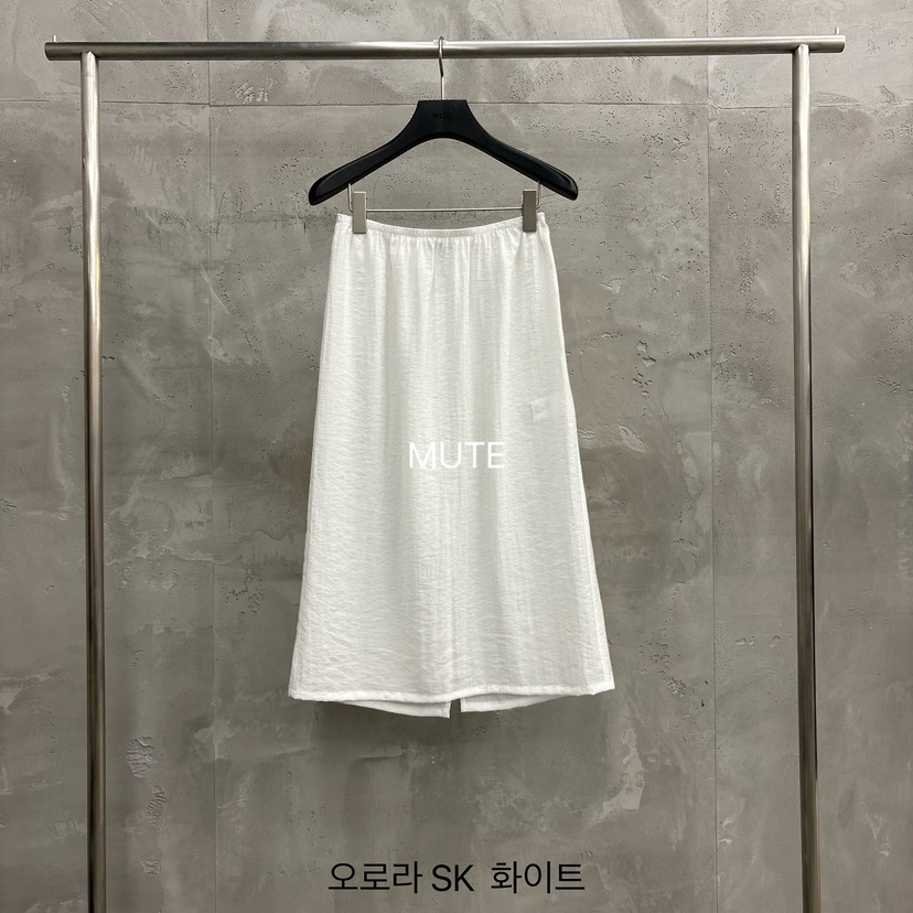 MUTE-P韓國代購女裝新款26夏季人氣職業休閑半身裙中短裙MUTE半身裙/中短裙圖色1白色