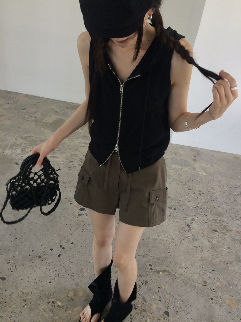 ANOU韓國代購女裝新款職業推薦熱賣時尚26夏季馬甲連帽衫ANOU馬甲