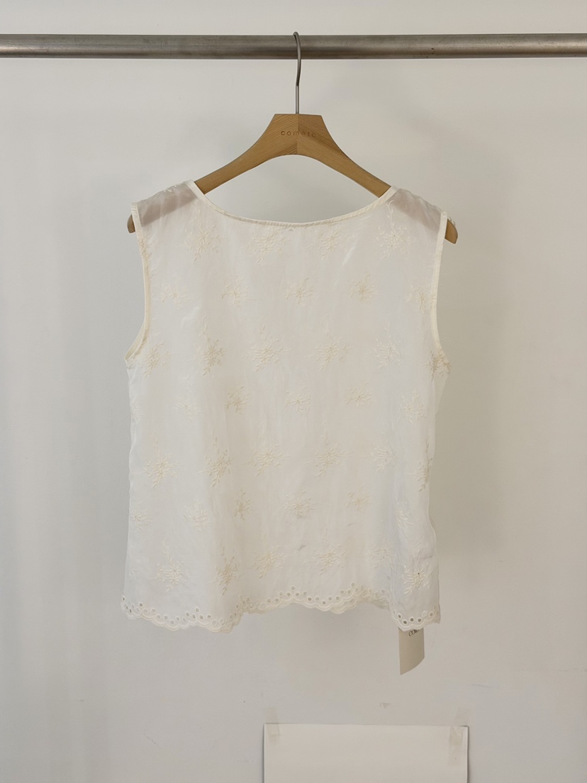 COMETE韓國代購女裝新品26夏季推薦26春夏人氣吊帶背心刺繡COMETE吊帶/背心圖色1