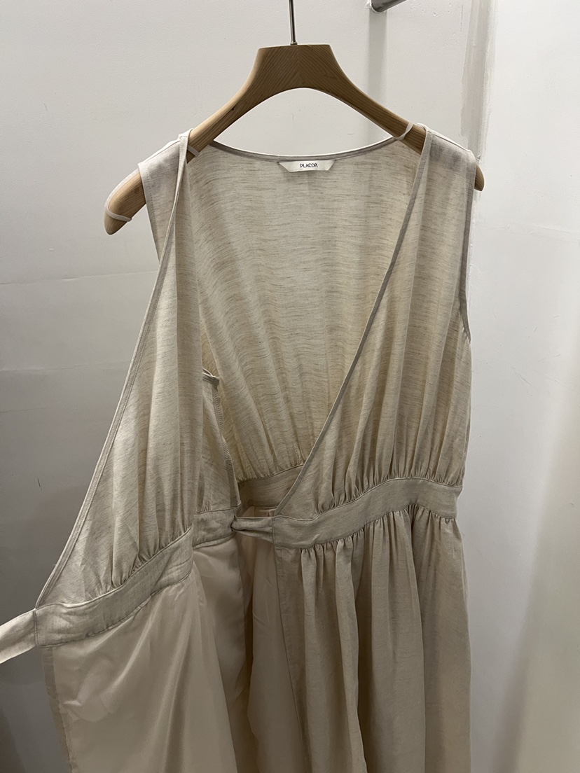 REGULARLY/PLACOR韓國直郵實拍女士新品26夏季連衣裙披肩亞麻REGULARLY/PLACOR連衣裙