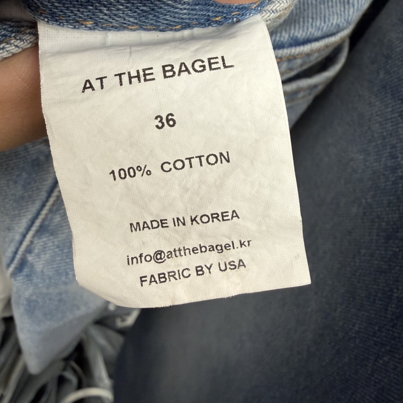 AT THE BAGEL韓國直郵女士新品人氣推薦休閑26春夏牛仔褲AT THE BAGEL牛仔褲