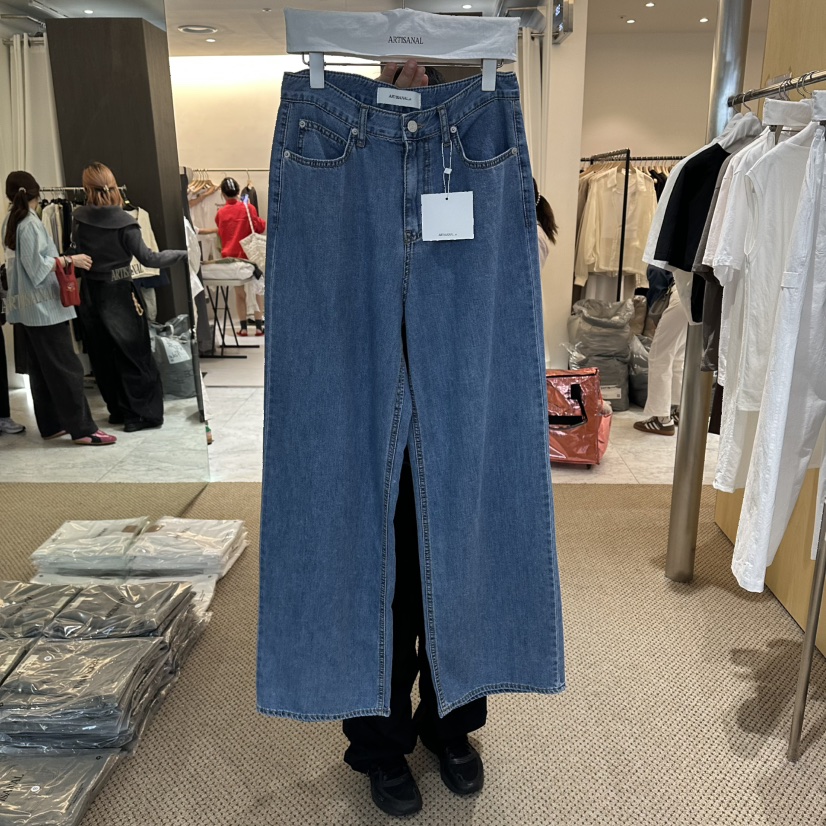 ARTISANAL韓國代購女裝新品推薦時尚26春夏休閑牛仔褲口袋ARTISANAL牛仔褲圖色1