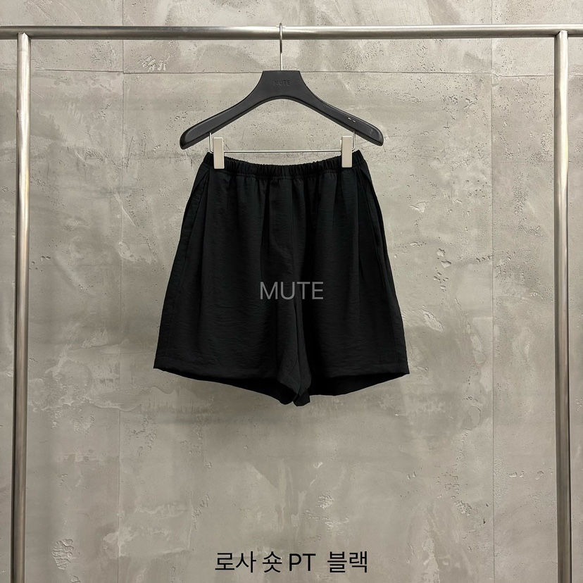 MUTE-P韓國東大門直郵女士新款人氣推薦26春夏休閑時尚短褲MUTE短褲圖色4黑色