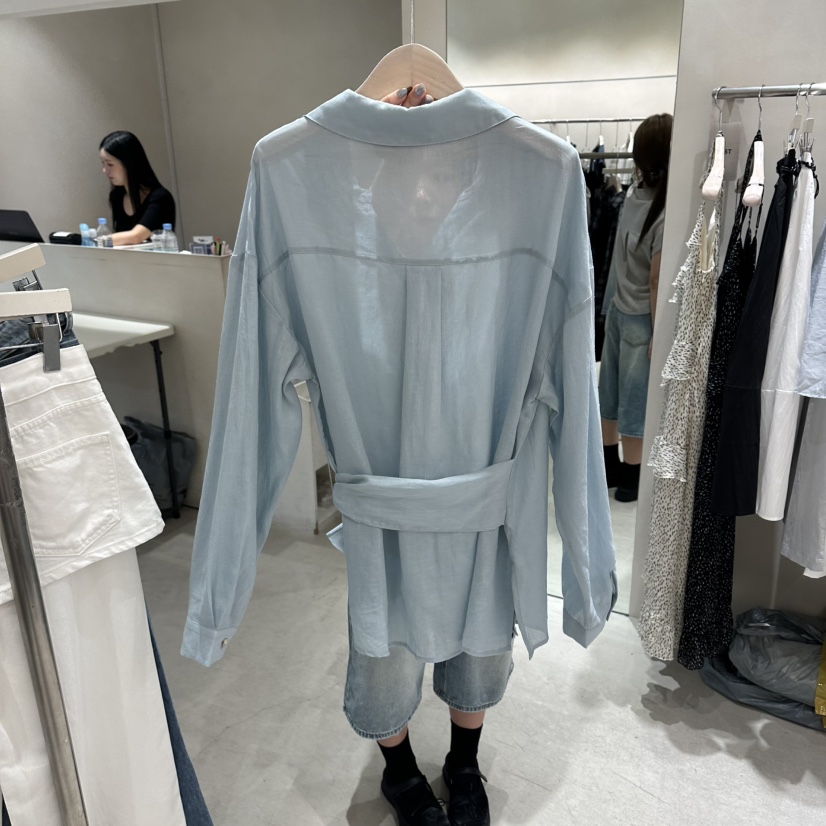 Color B韓國直郵實拍女士新品熱賣26夏季推薦襯衫蕾絲衫Color B襯衫/蕾絲衫