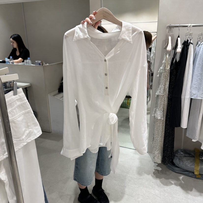 Color B韓國直郵實拍女士新品熱賣26夏季推薦襯衫蕾絲衫Color B襯衫/蕾絲衫圖色1