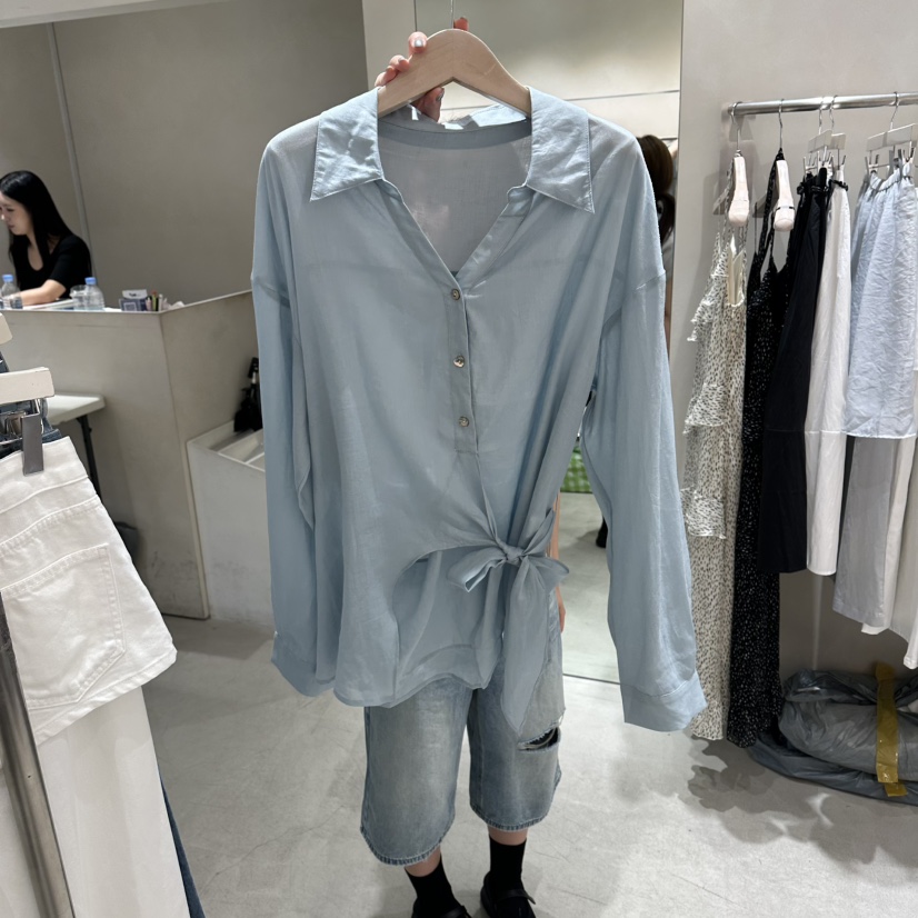 Color B韓國直郵實拍女士新品熱賣26夏季推薦襯衫蕾絲衫Color B襯衫/蕾絲衫圖色2