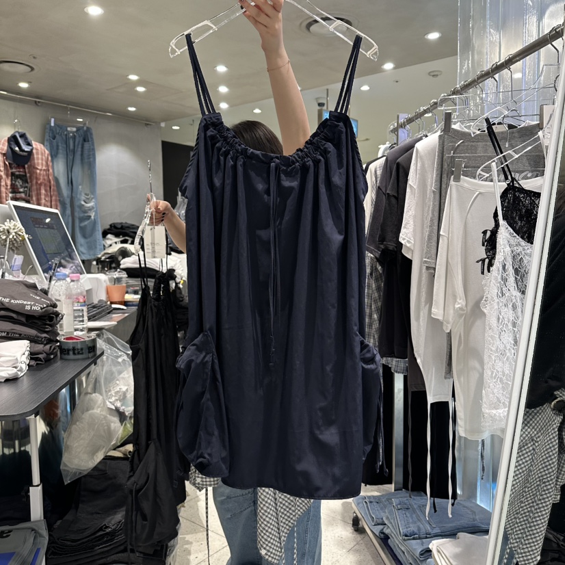 HERTZ-P韓國東大門直郵女士新品人氣職業時尚連衣裙口袋HERTZ-P連衣裙圖色1深藍色