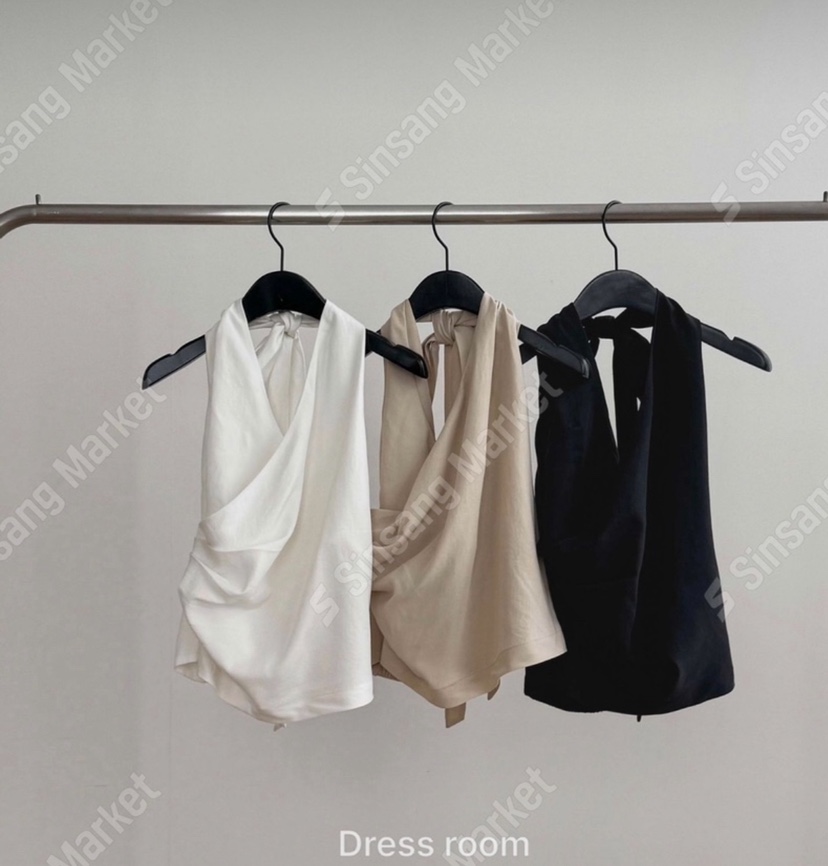 DRESS ROOM韓國代購女士新款推薦休閑時尚26春夏吊帶背心褶皺DRESS ROOM吊帶/背心圖色1左一色