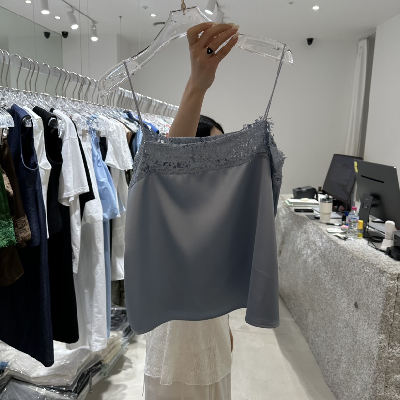 NEROLI 36韓國東大門代購女裝新款職業吊帶背心蕾絲緞面NEROLI 36吊帶/背心圖色2