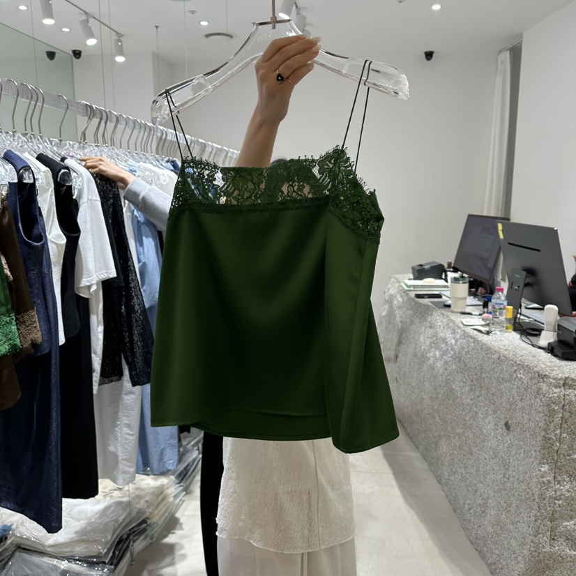 NEROLI 36韓國東大門代購女裝新款職業吊帶背心蕾絲緞面NEROLI 36吊帶/背心圖色3