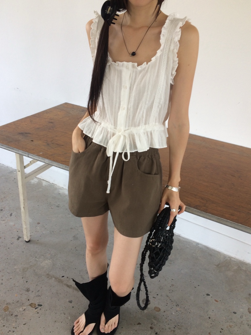 ANOU韓國直郵女士新品休閑熱賣推薦時尚職業26夏季吊帶背心ANOU吊帶/背心