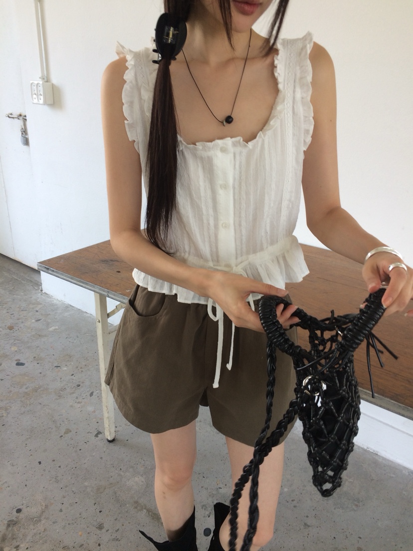 ANOU韓國直郵女士新品休閑熱賣推薦時尚職業26夏季吊帶背心ANOU吊帶/背心