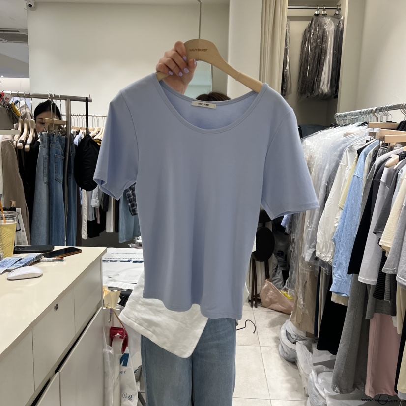 NAVYBURST韓國直郵女士新品推薦時尚26夏季人氣休閑職業T恤NAVY BURSTT恤圖色2