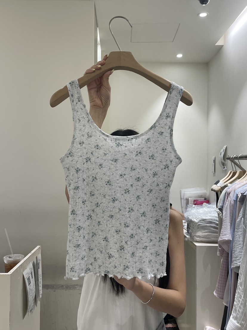FLOWER-L韓國東大門直郵女士新品時尚熱賣吊帶背心花朵無袖FLOWER-L吊帶/背心