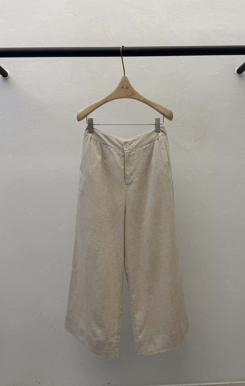 AUTUMN BEIGE-Q韓國直郵實拍女裝新款職業熱賣休閑褲亞麻A.b/AUTUMN BEIGE休閑褲圖色1