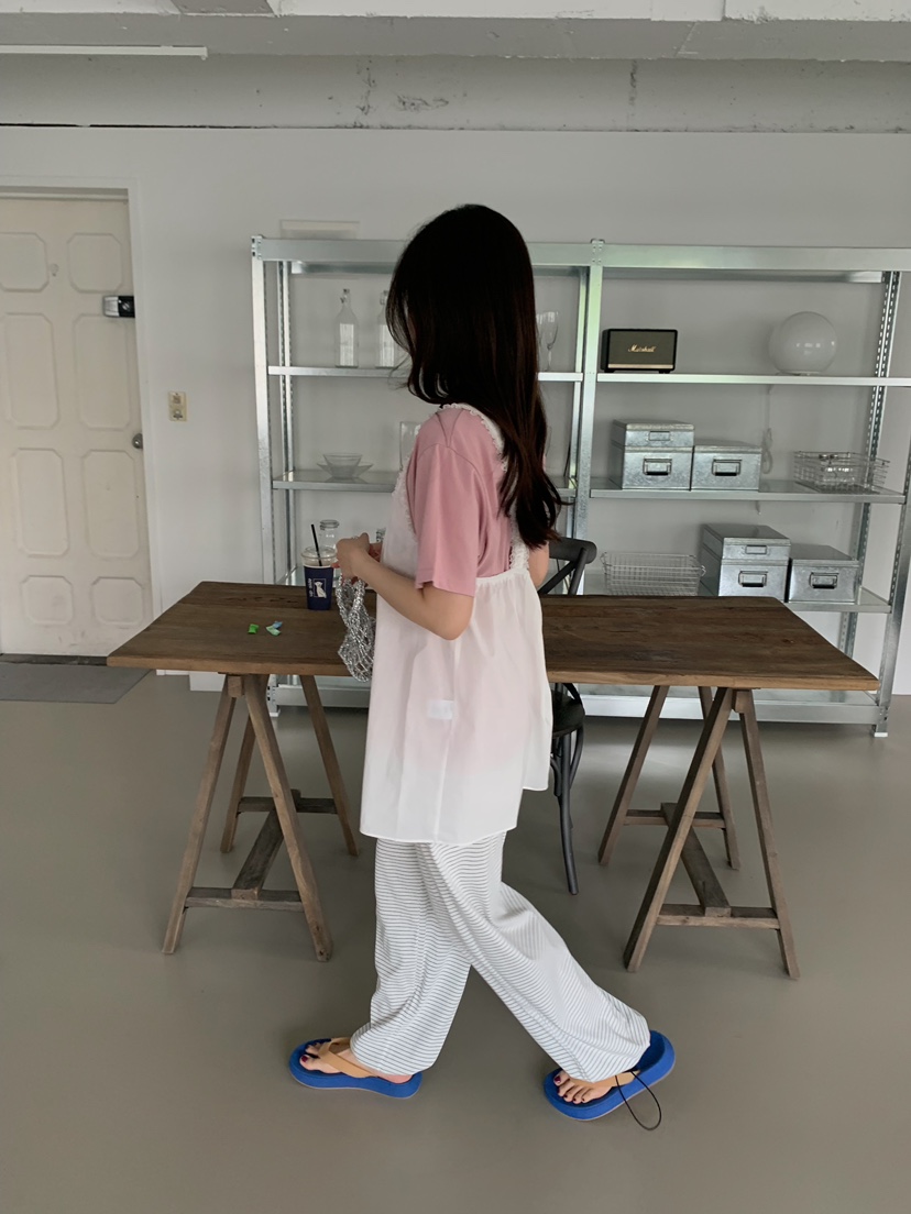 CAMEL-P韓國東大門直郵女士新品人氣休閑褲條紋Came_l 家休閑褲