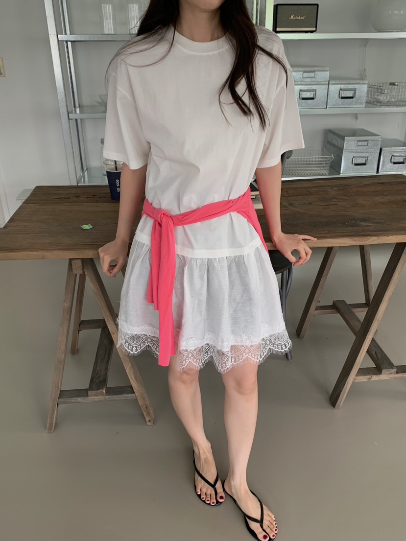 CAMEL-P韓國代購女士新品26夏季連衣裙撞色蕾絲Came_l 家連衣裙