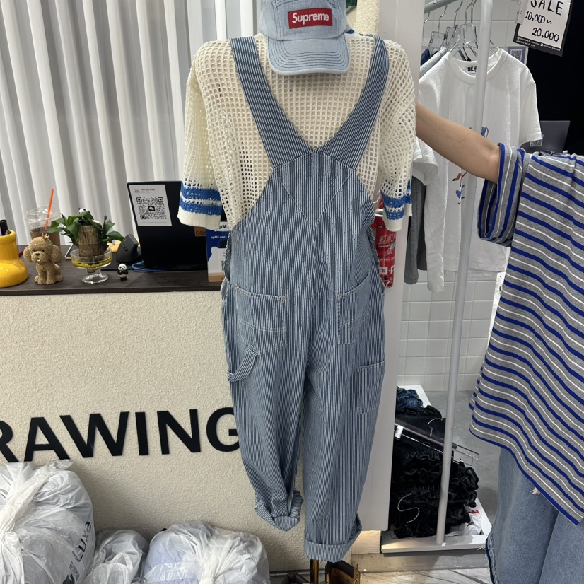 DRAWING韓國直郵女士新品熱賣時尚26夏季職業背帶褲不含內搭DRAWING背帶褲