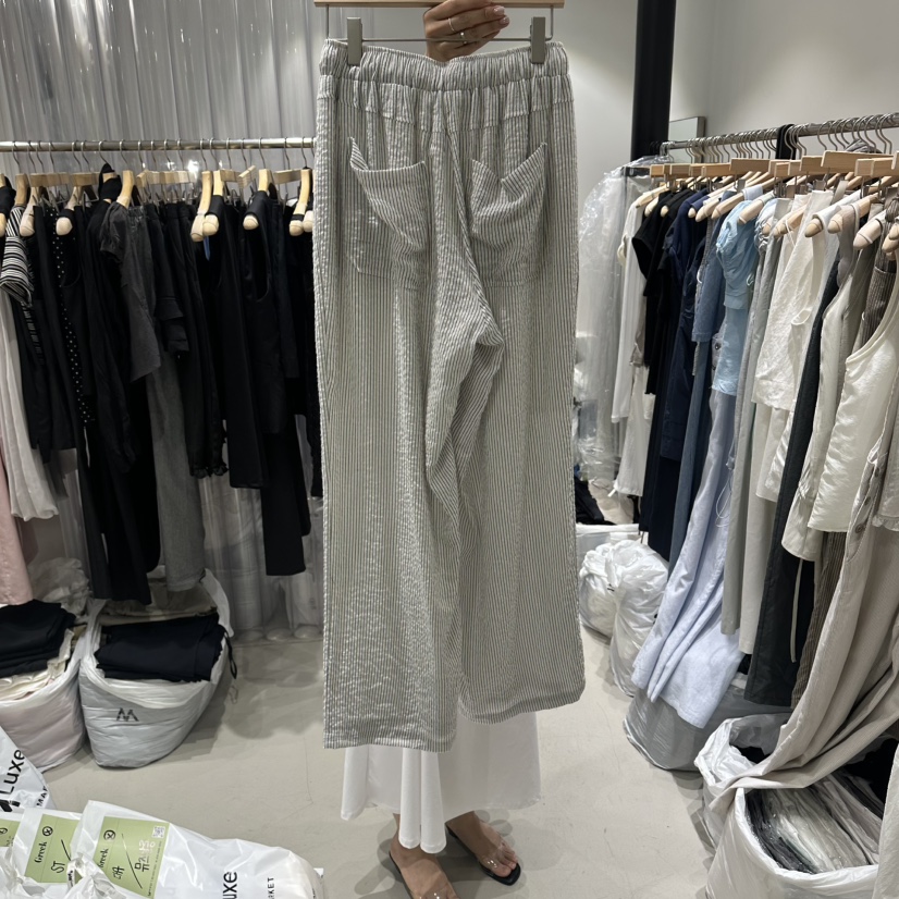 GREEK韓國直郵實拍女士新品休閑時尚26夏季推薦休閑褲亞麻布GREEK休閑褲