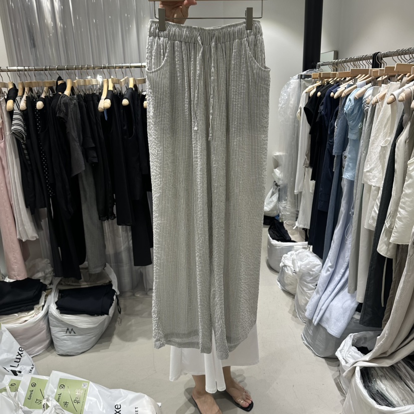 GREEK韓國直郵實拍女士新品休閑時尚26夏季推薦休閑褲亞麻布GREEK休閑褲圖色1