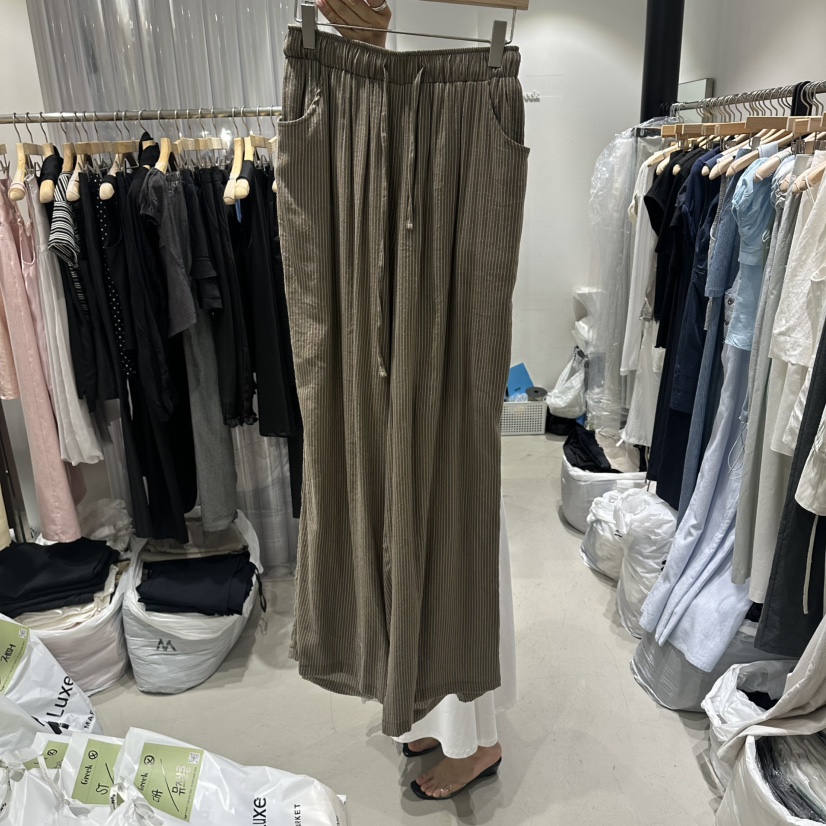 GREEK韓國直郵實拍女士新品休閑時尚26夏季推薦休閑褲亞麻布GREEK休閑褲圖色2