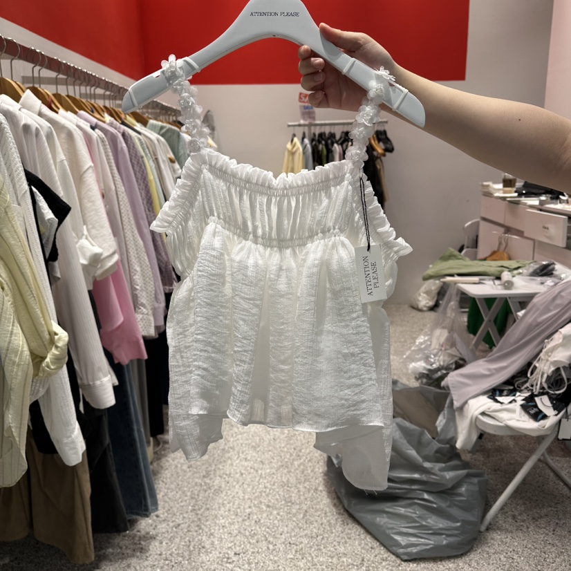 ATPZ韓國直郵女裝新品26夏季時尚人氣熱賣吊帶背心串珠無袖ATTENTION PLEAES吊帶/背心圖色1