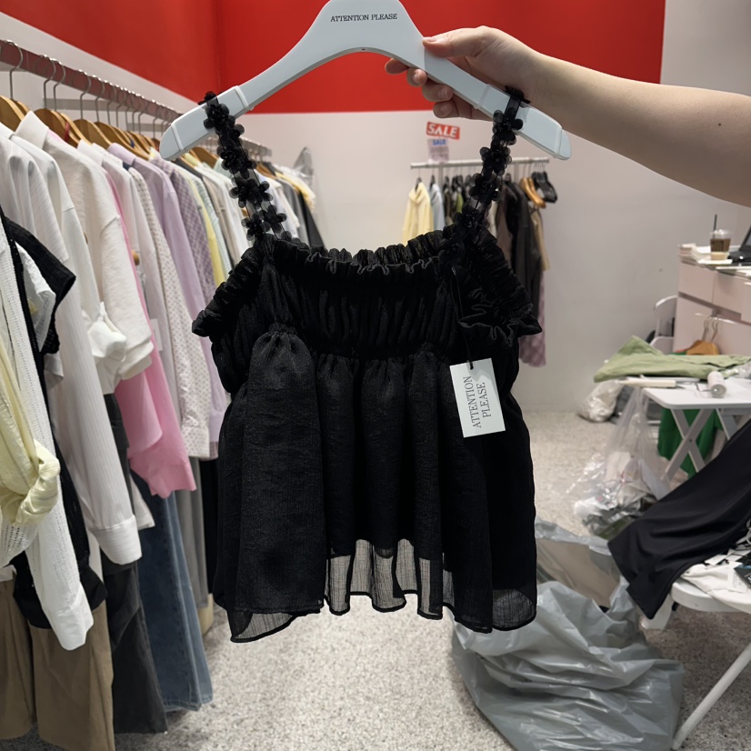 ATPZ韓國直郵女裝新品26夏季時尚人氣熱賣吊帶背心串珠無袖ATTENTION PLEAES吊帶/背心圖色2