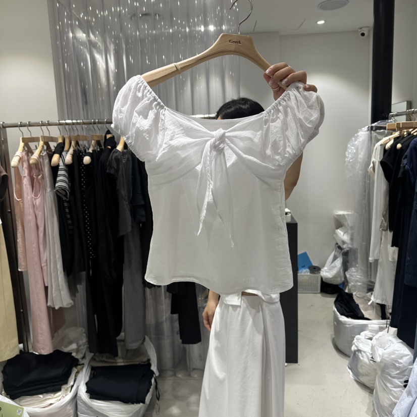GREEK韓國東大門直郵女士新品時尚26夏季26春夏襯衫蕾絲衫GREEK襯衫/蕾絲衫圖色1